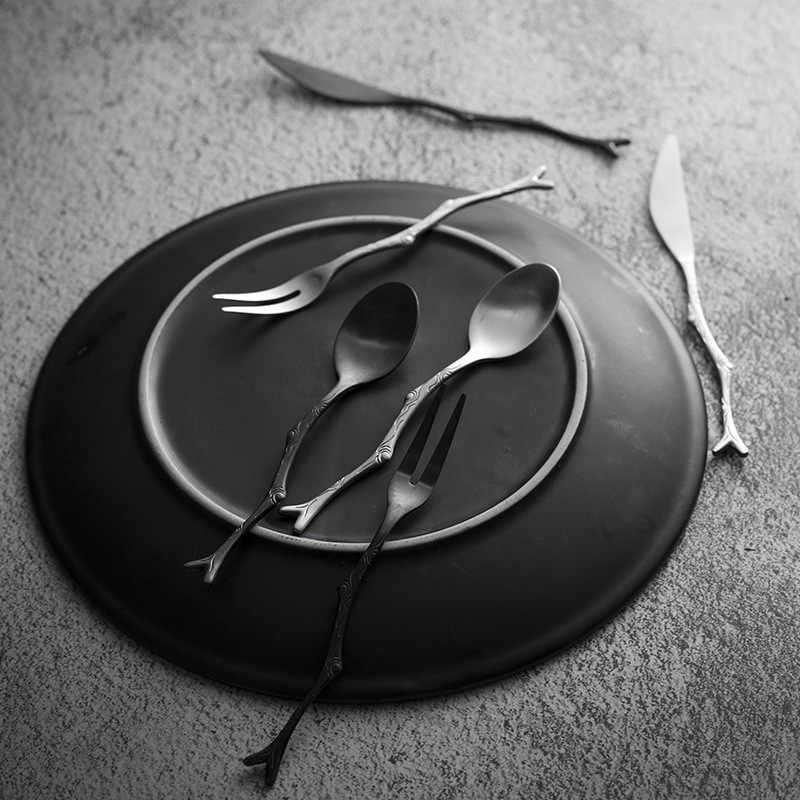 Unique Black Fish tale Design Cutlery Set