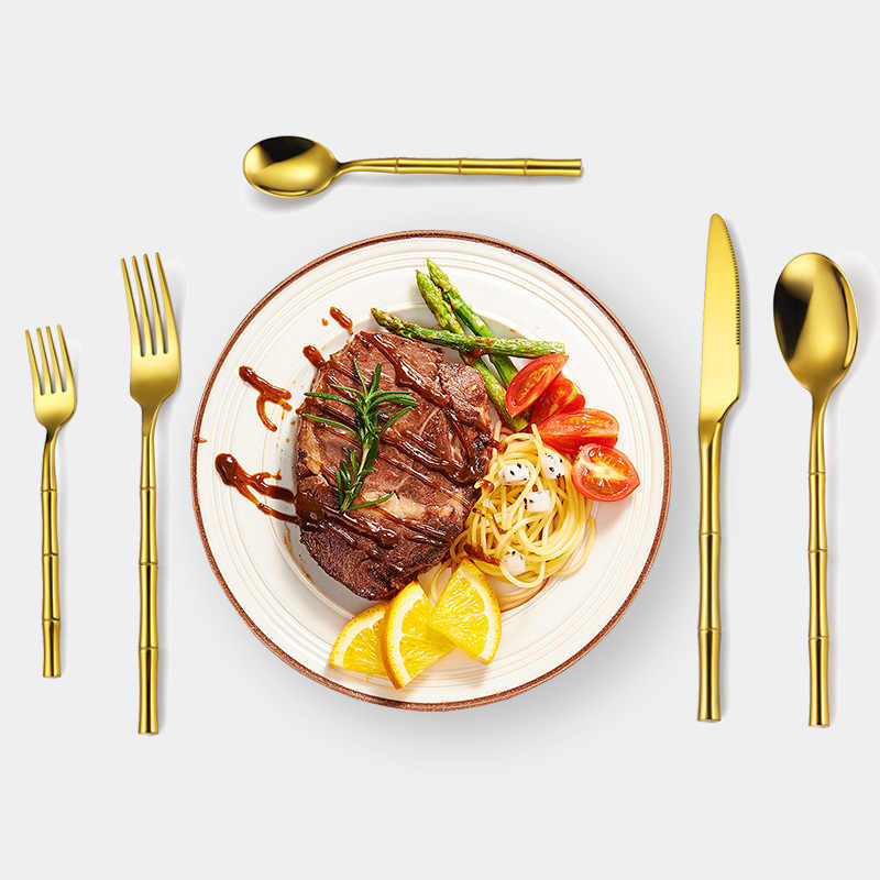 Bamboo Style Cutlery Set