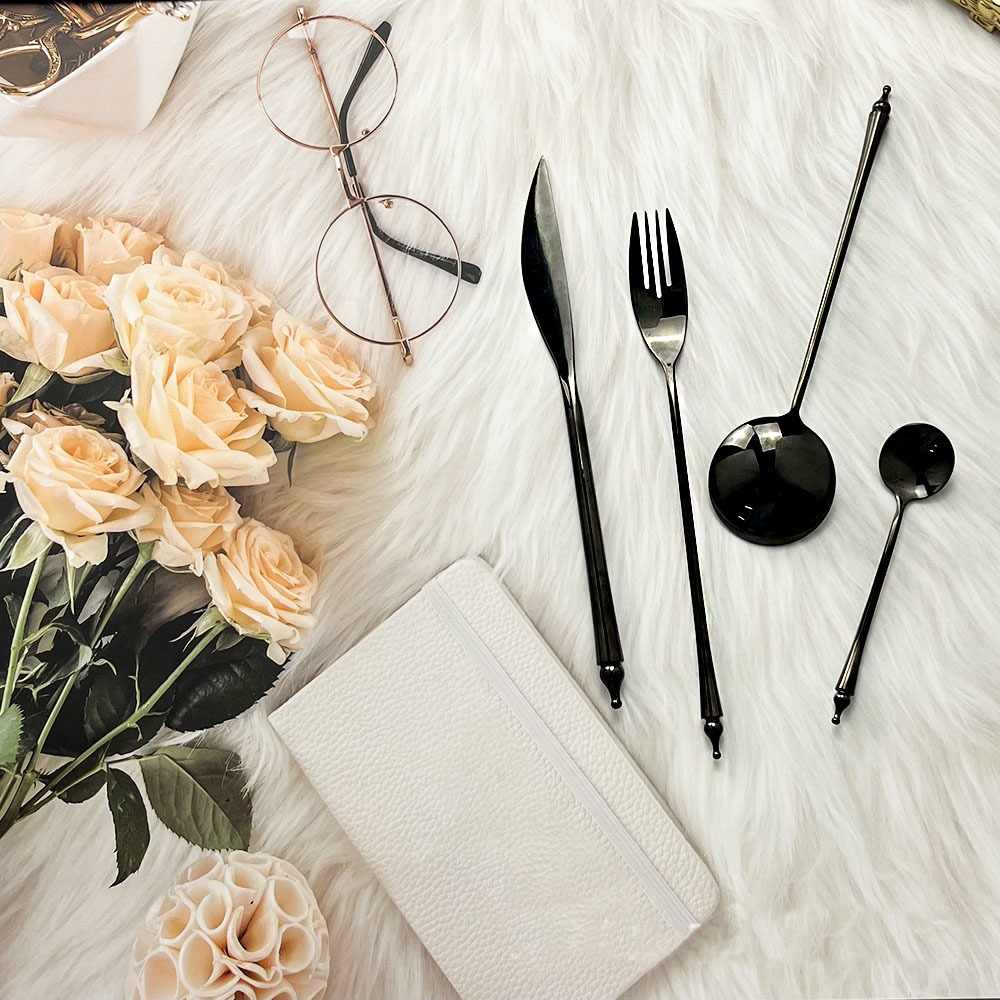 Creative European Style Thin Handle Cutlery Set