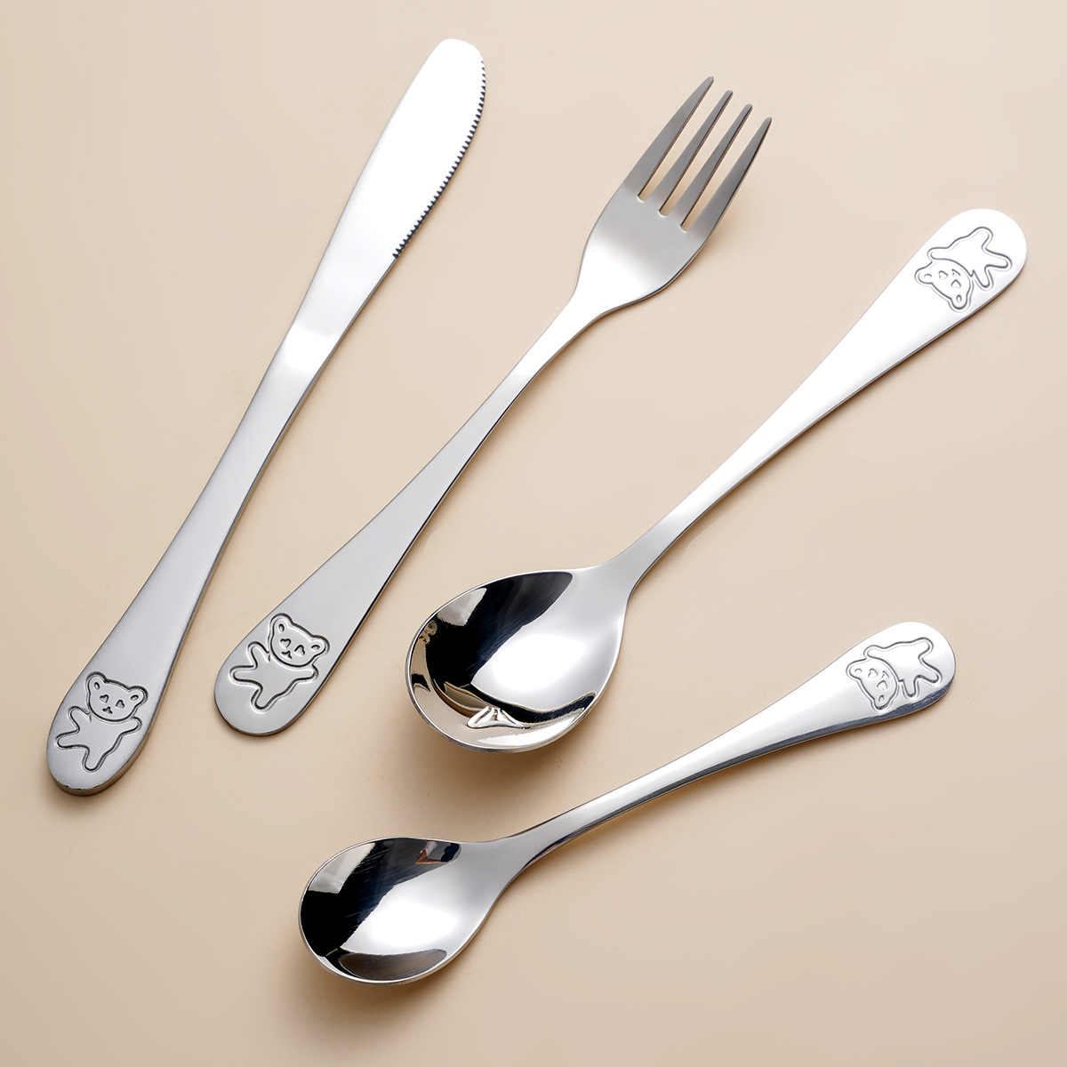 Cute Bear Stainless Steel Children's Cutlery