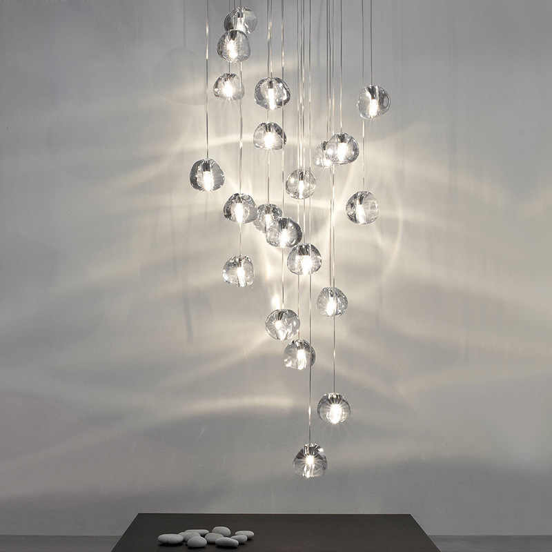 Villa Stair Luxury Decorative Crystal Ball Shape Modern Chandelier