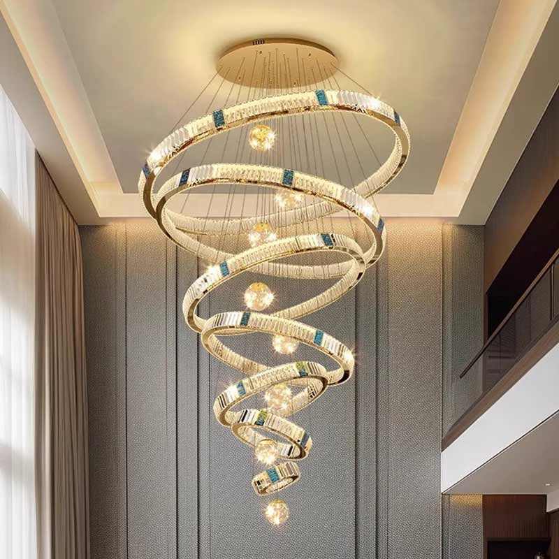 Luxury Ring Crystal Chandelier Pendant Light