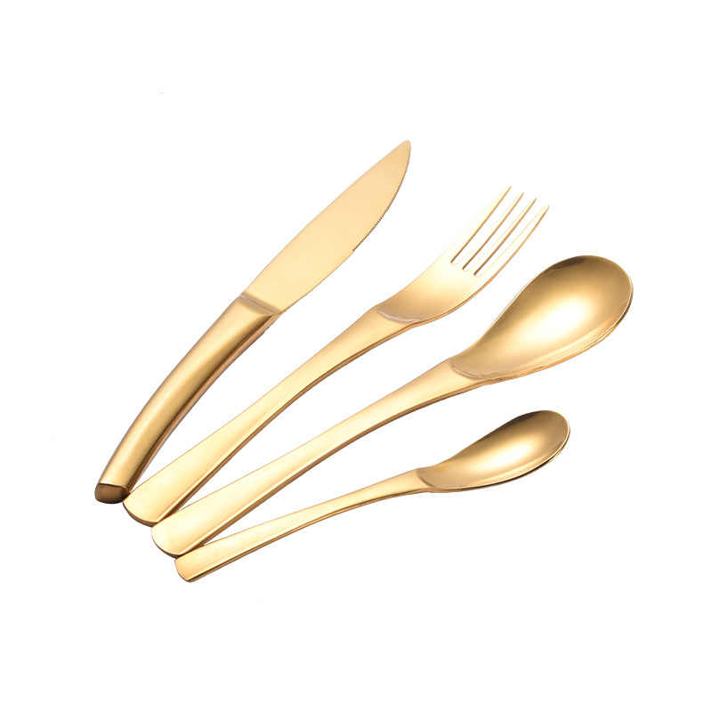 Linda Flange Wire Titanium-Plated Tableware Set