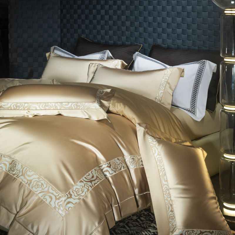 Luxury Silk Cotton Embroidery Bedding Set