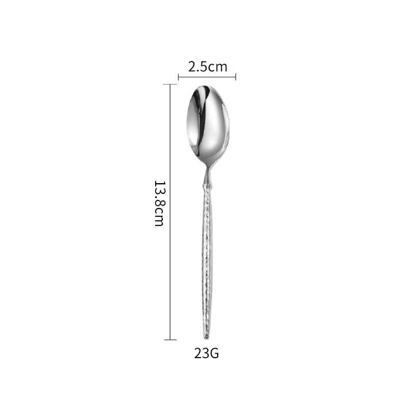 Luxury Pointed Tail Hammer Pattern Cutlery Set