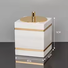 Luxury White Natural Marble Bathroom Set