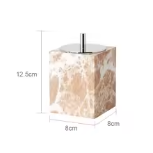 Coral Pink Natural Marble Bathroom Set