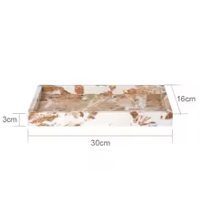 Coral Pink Natural Marble Bathroom Set