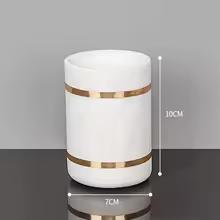 Luxury White Natural Marble Bathroom Set