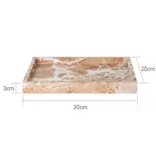 Coral Pink Natural Marble Bathroom Set