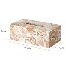 Coral Pink Natural Marble Bathroom Set