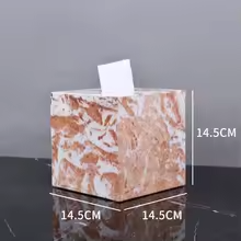 Coral Pink Natural Marble Bathroom Set