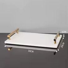 Luxury White Natural Marble Bathroom Set