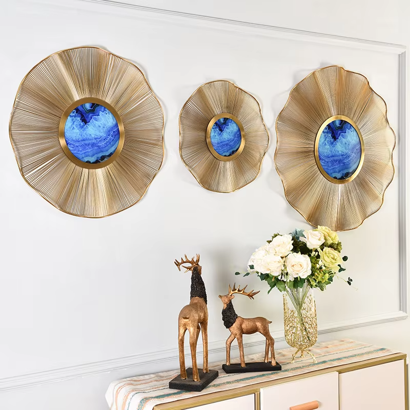 Luxury Blue&Gold Wall Decor
