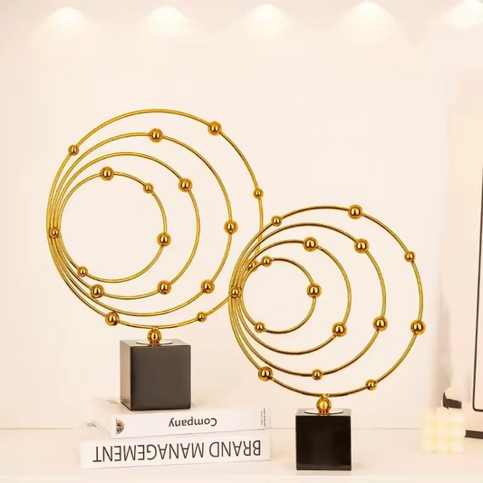Luxury Art Italian Sphere Metallic Home Decor - Set of 2