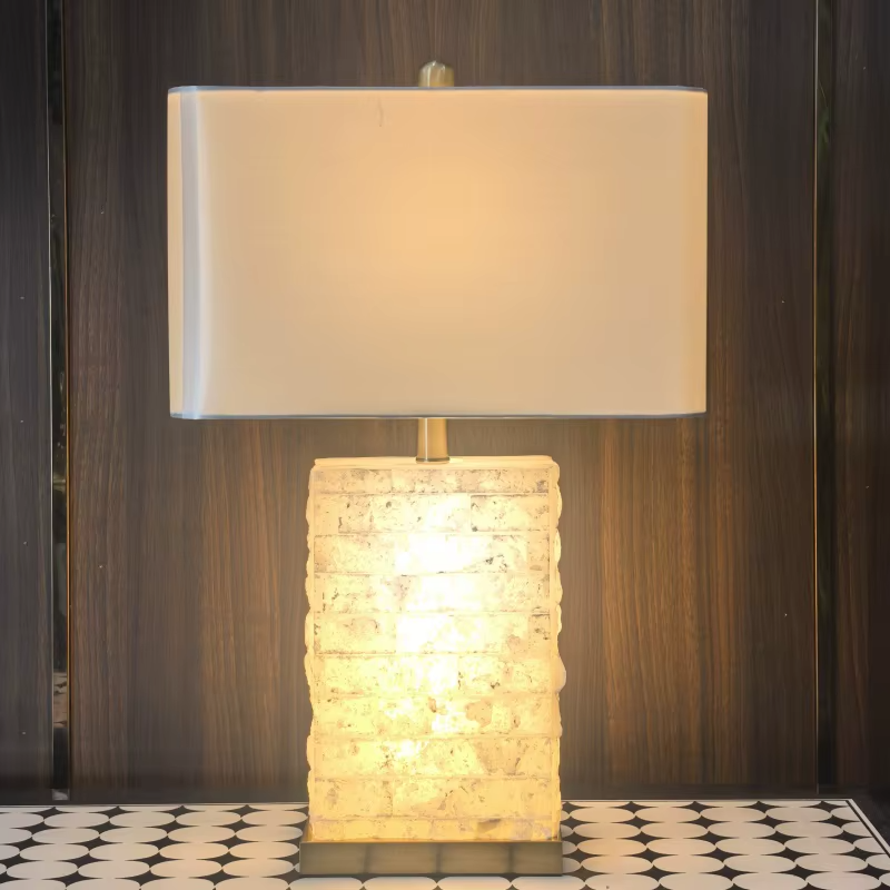 Spanish Retro Alabaster Table Lamp Natural Marble