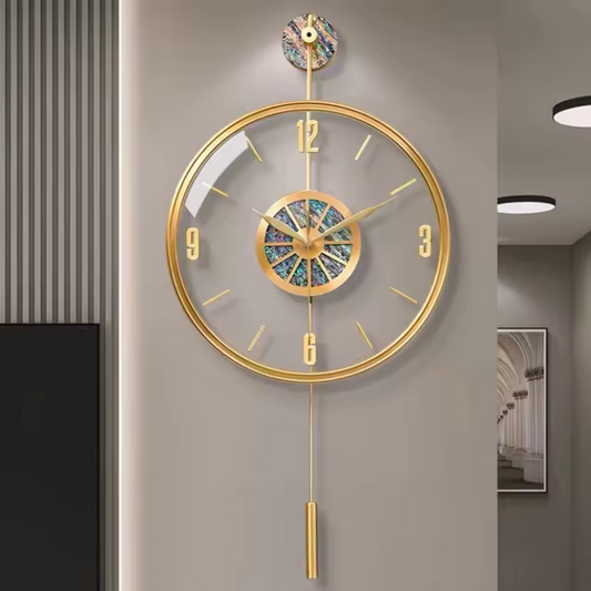 Large Vintage Classical Brass Wall Clocks