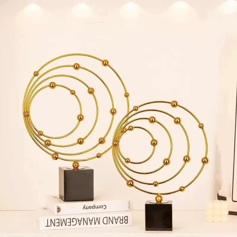 Luxury Art Italian Sphere Metallic Home Decor - Set of 2