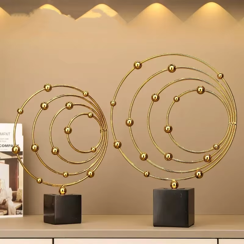 Luxury Art Italian Sphere Metallic Home Decor - Set of 2