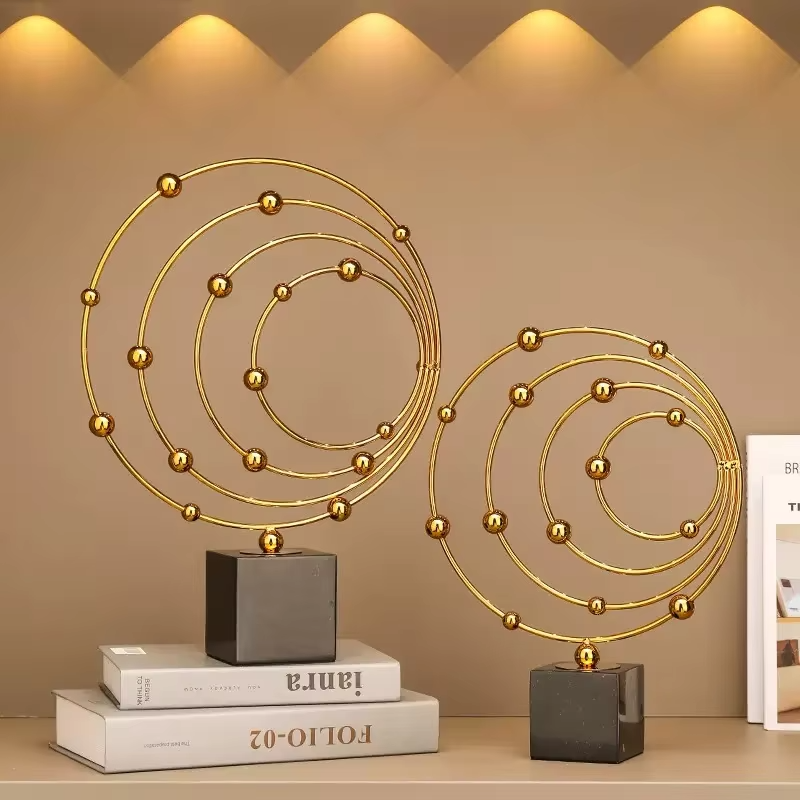 Luxury Art Italian Sphere Metallic Home Decor - Set of 2