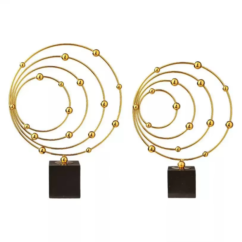 Luxury Art Italian Sphere Metallic Home Decor - Set of 2