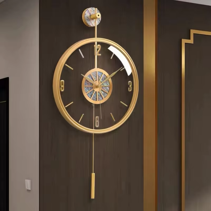 Large Vintage Classical Brass Wall Clocks
