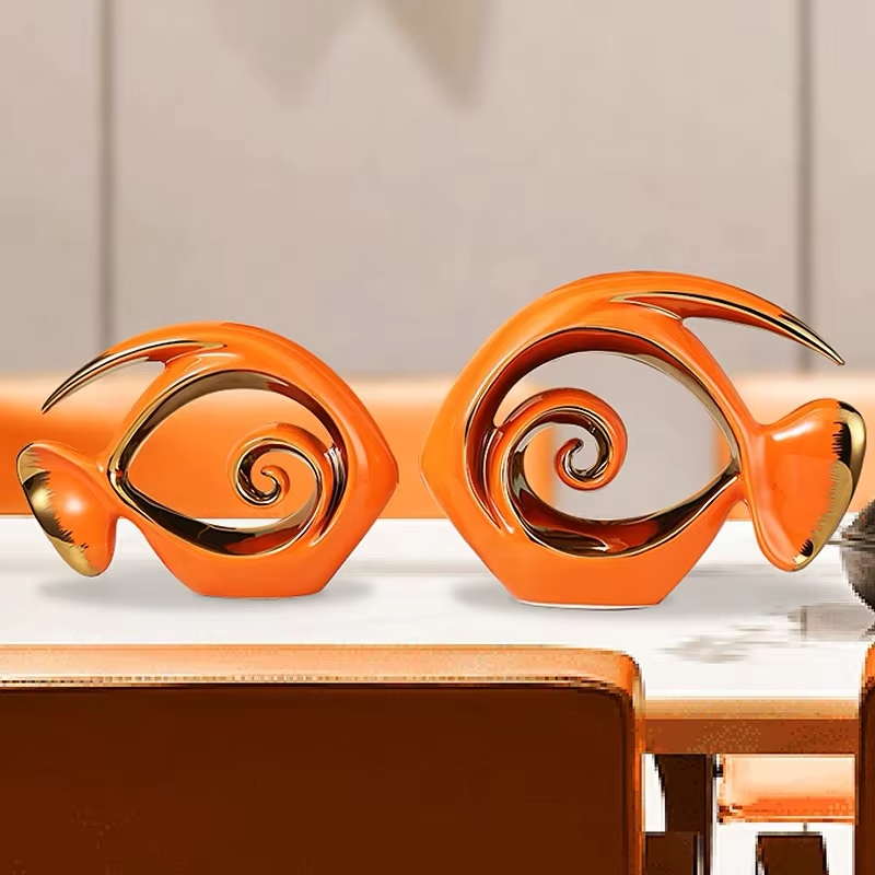 Hand Made Nordic Ceramic Fish Set