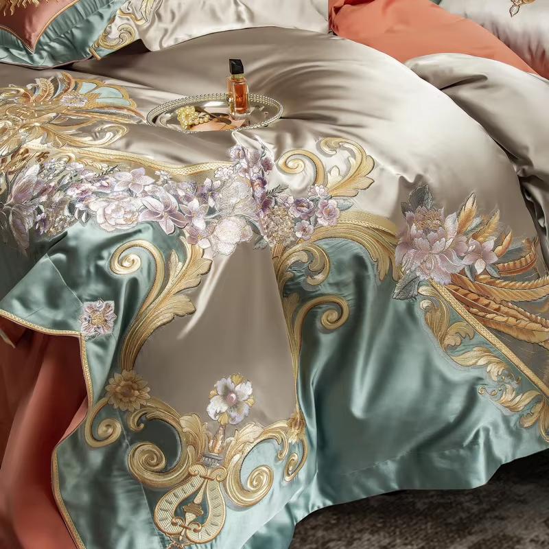 Seline 600TC Cotton Satin Feel Luxury Bedding Set
