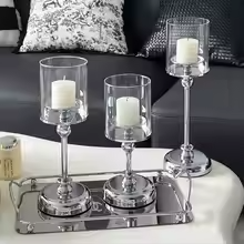 Luxury Metal Glass Candle Holders