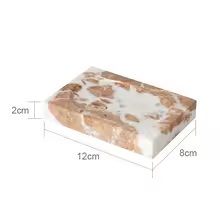 Coral Pink Natural Marble Bathroom Set
